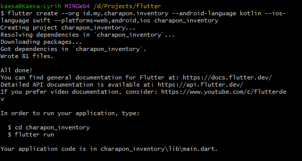 Flutter Create